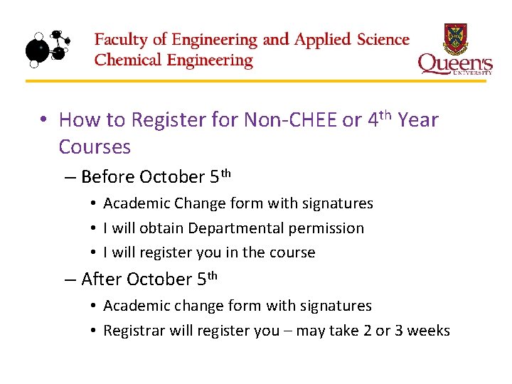  • How to Register for Non-CHEE or 4 th Year Courses – Before
