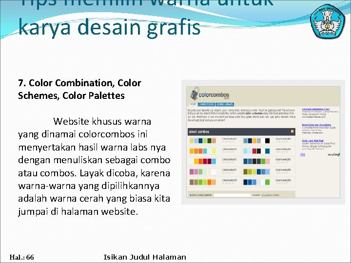 Tips memilih warna untuk karya desain grafis 7. Color Combination, Color Schemes, Color Palettes