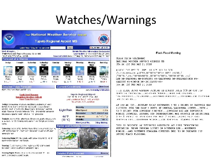 Watches/Warnings 