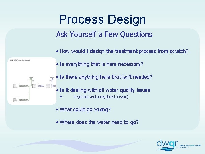 Treatment Plant Design Matt Bower DWQR Risk Assessment