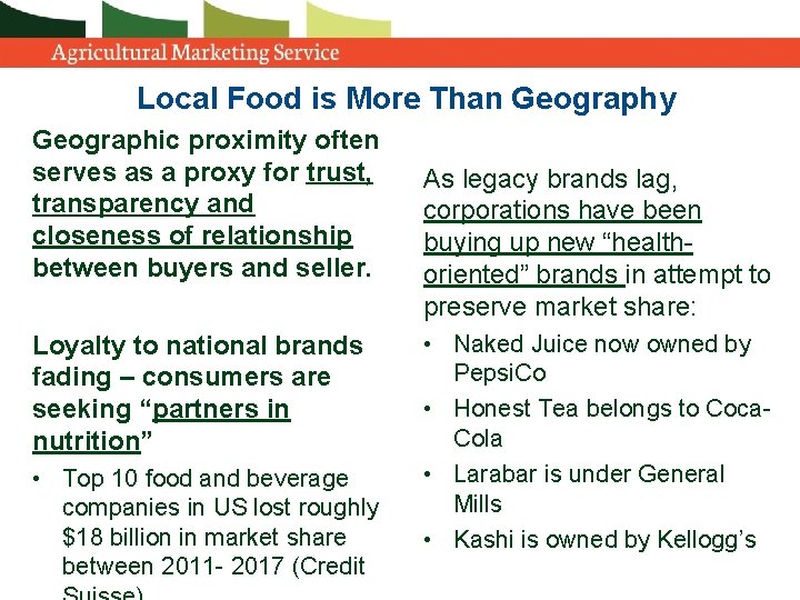 Local Food is More Than Geography Geographic proximity often serves as a proxy for