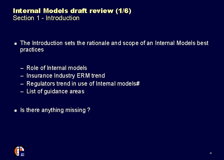 Internal Model Best Practices for Insurer Risk Assessment