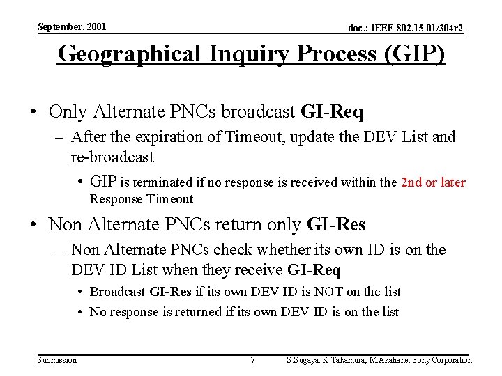 September 2001 doc IEEE 802 15 01304 r
