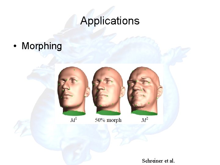 Applications • Morphing Schreiner et al. 