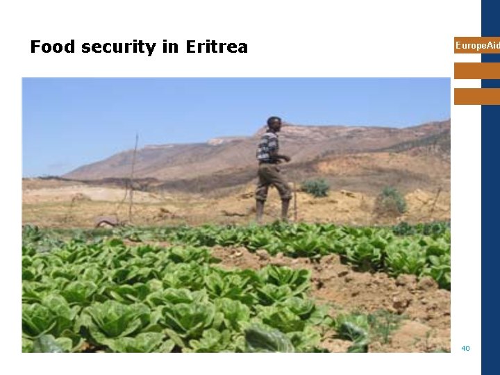 Food security in Eritrea Europe. Aid 40 