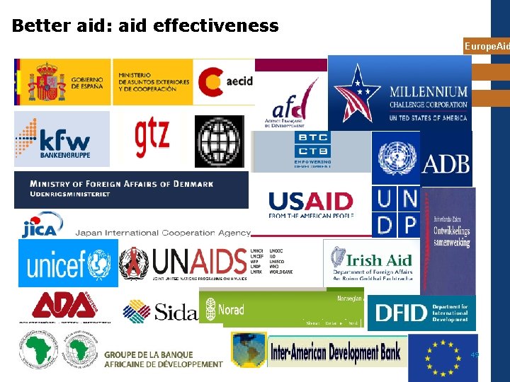 Better aid: aid effectiveness Europe. Aid 49 