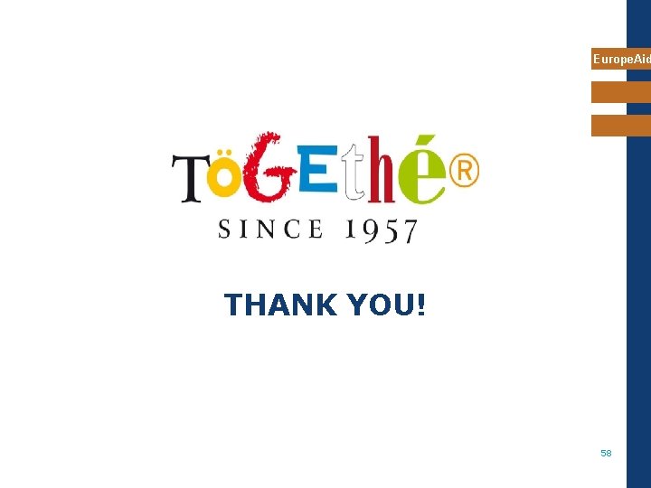 Europe. Aid THANK YOU! 58 