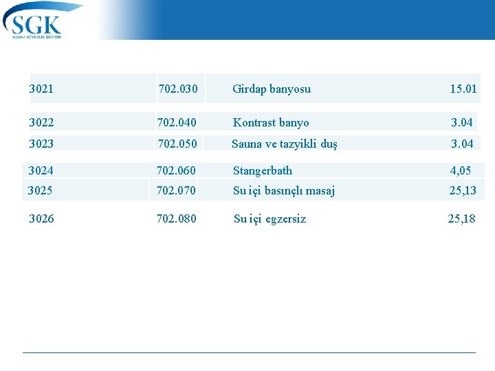 3021 702. 030 Girdap banyosu 15. 01 3022 702. 040 Kontrast banyo 3. 04