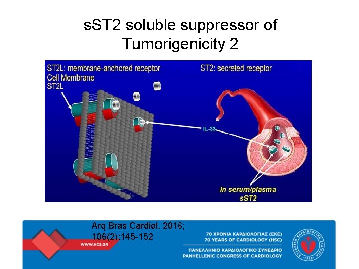 s. ST 2 soluble suppressor of Tumorigenicity 2 Arq Bras Cardiol. 2016; 106(2): 145