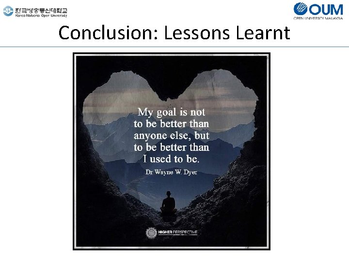 Conclusion: Lessons Learnt 