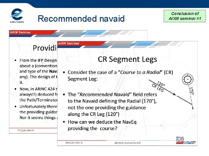 Recommended navaid Conclusion of AIXM seminar #1 