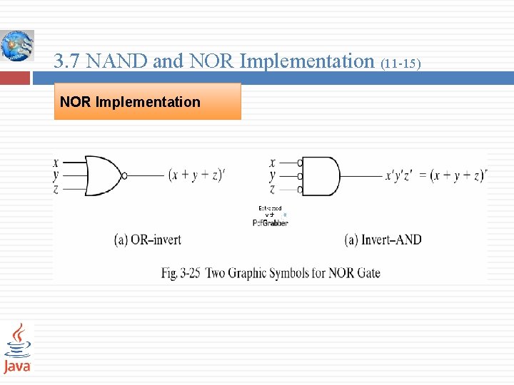 3. 7 NAND and NOR Implementation (11 -15) NOR Implementation 