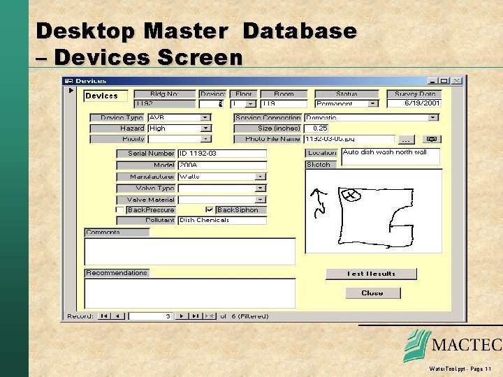 Desktop Master Database – Devices Screen Water. Tool. ppt - Page 11 