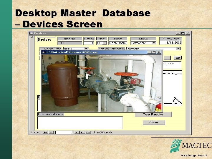 Desktop Master Database – Devices Screen Water. Tool. ppt - Page 12 