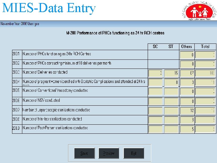 MIES-Data Entry 