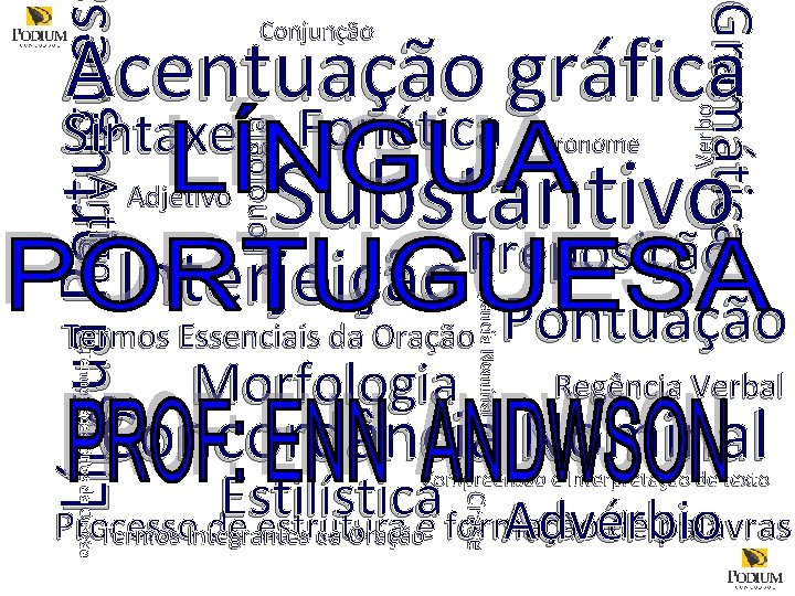 Língua Portugues Gramática Artigo Fonologia Sintaxe Fonética Adjetivo Pronome Verbo Acentuação gráfica Conjunção Substantivo