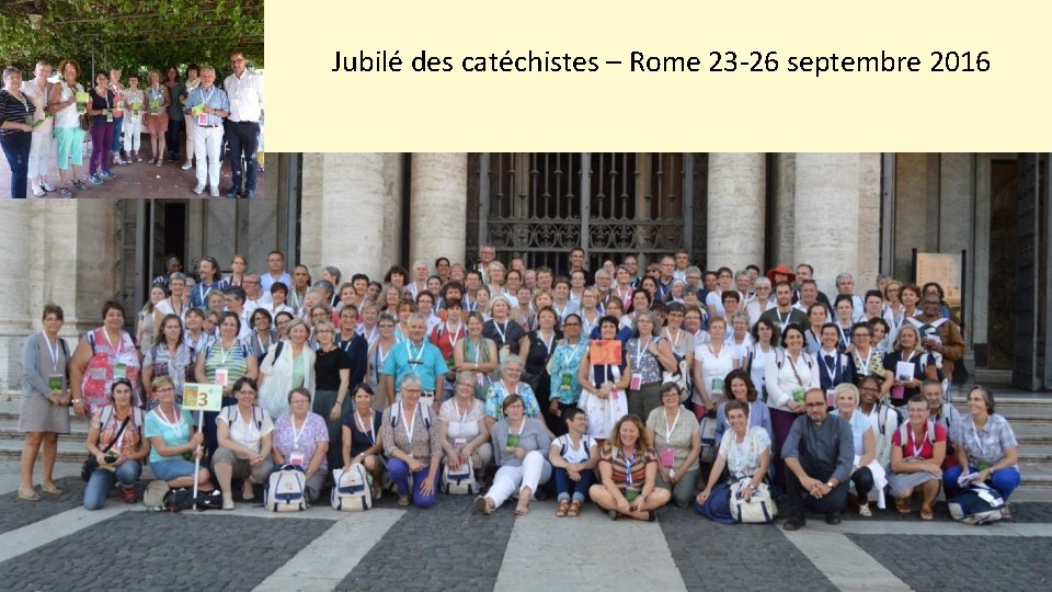 Jubilé des catéchistes – Rome 23 -26 septembre 2016 