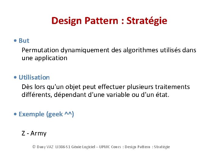 Design Pattern Stratgie Dany VAZ LI 386 S