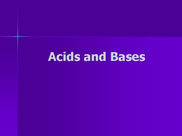 Acids and Bases 