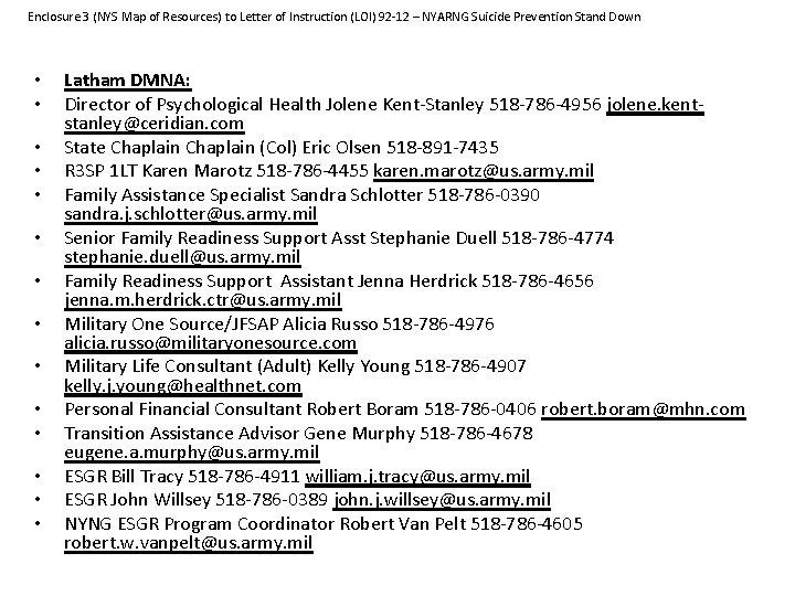 Enclosure 3 (NYS Map of Resources) to Letter of Instruction (LOI) 92 -12 –