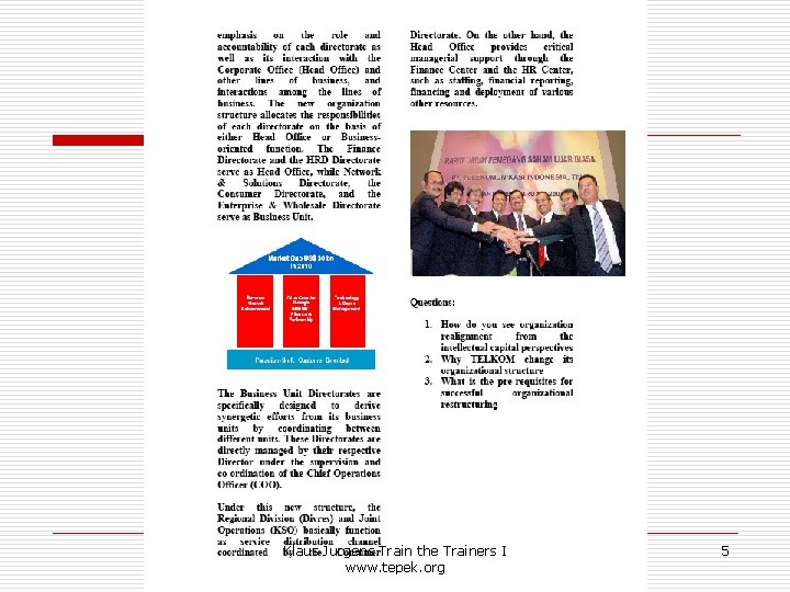 Klaus Jurgens Train the Trainers I www. tepek. org 5 Klaus Jurgens Train the Trainers I www. tepek. org 5