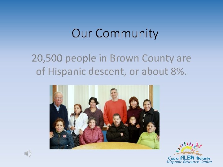 Our Community 20, 500 people in Brown County are of Hispanic descent, or about