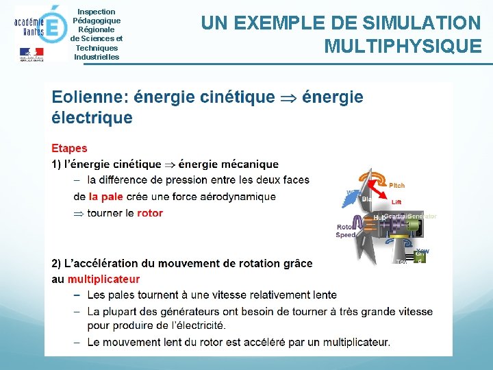 Inspection Pédagogique Régionale de Sciences et Techniques Industrielles UN EXEMPLE DE SIMULATION MULTIPHYSIQUE 