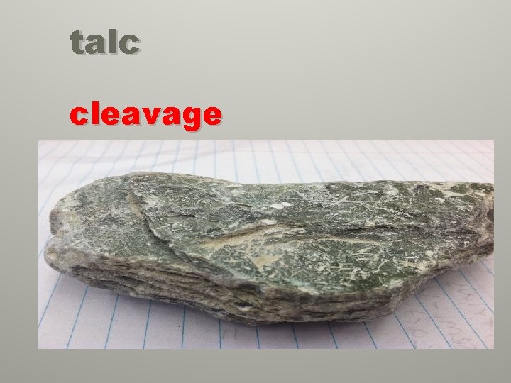 talc cleavage 