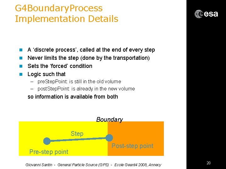 G 4 Boundary. Process Implementation Details A ‘discrete process’, called at the end of