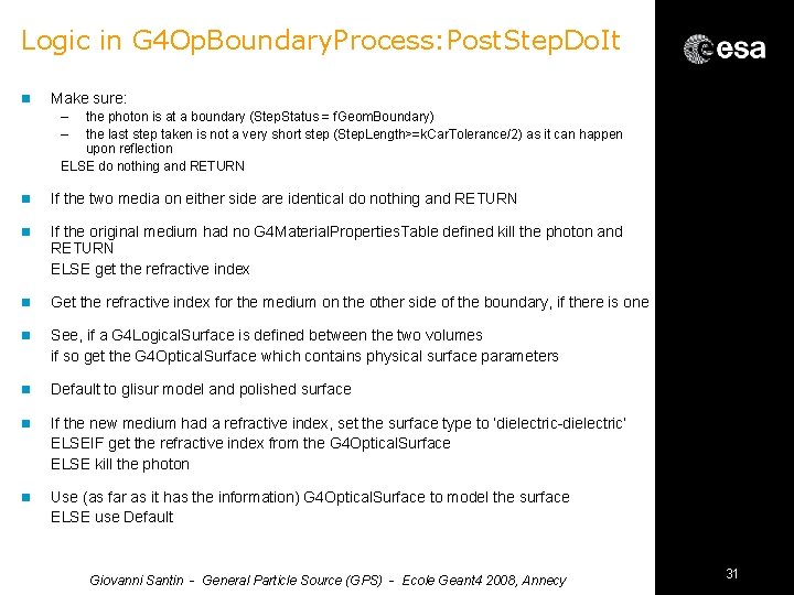 Logic in G 4 Op. Boundary. Process: Post. Step. Do. It n Make sure: