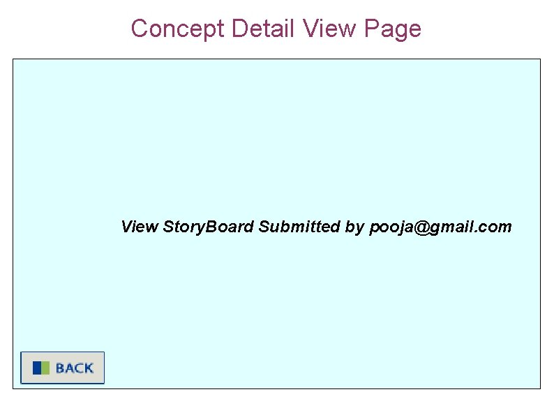 Concept Detail View Page View Story. Board Submitted by pooja@gmail. com 