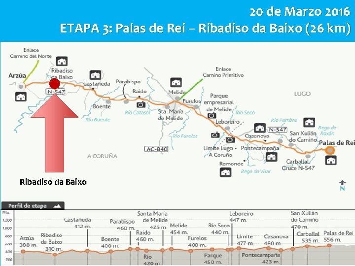 20 de Marzo 2016 ETAPA 3: Palas de Rei – Ribadiso da Baixo (26