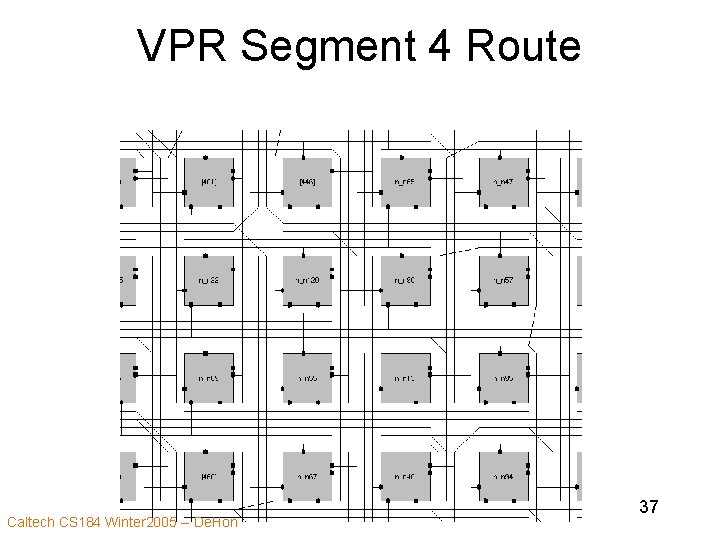 VPR Segment 4 Route Caltech CS 184 Winter 2005 -- De. Hon 37 