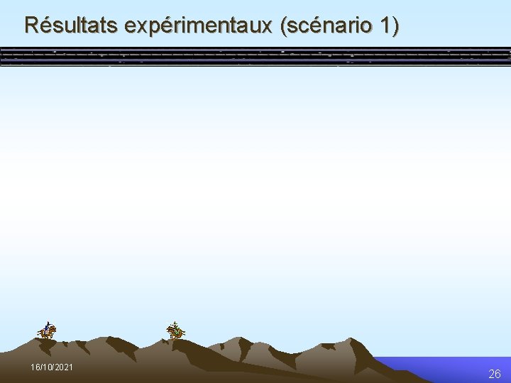 Résultats expérimentaux (scénario 1) 16/10/2021 26 