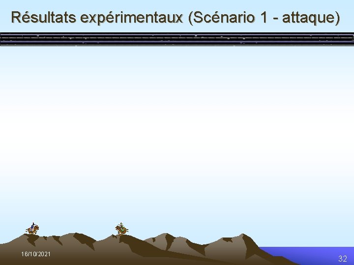 Résultats expérimentaux (Scénario 1 - attaque) 16/10/2021 32 