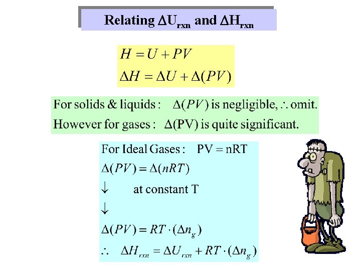 Relating Urxn and Hrxn Relating Urxn and Hrxn