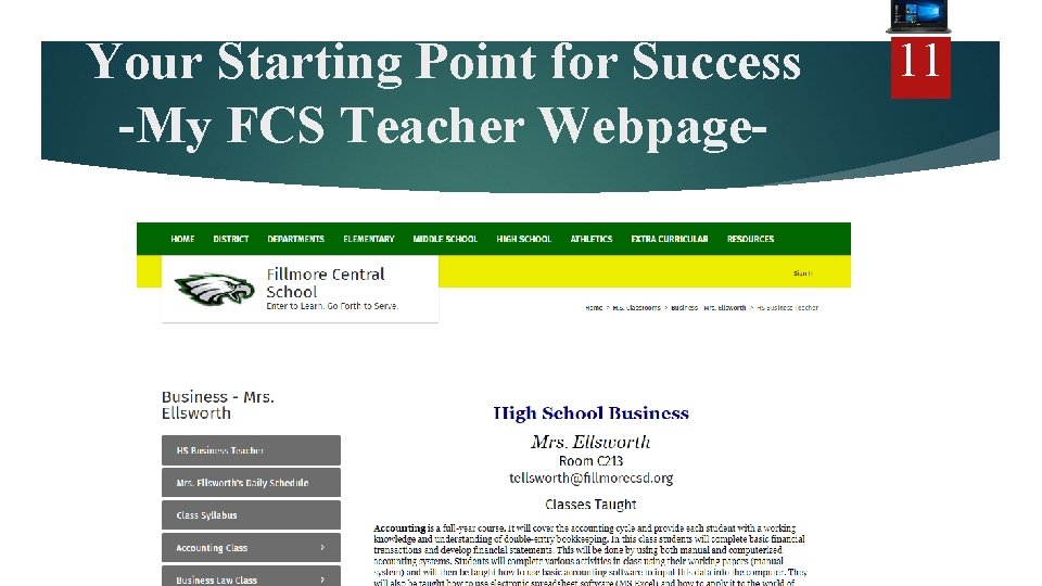 Your Starting Point for Success -My FCS Teacher Webpage- 11 