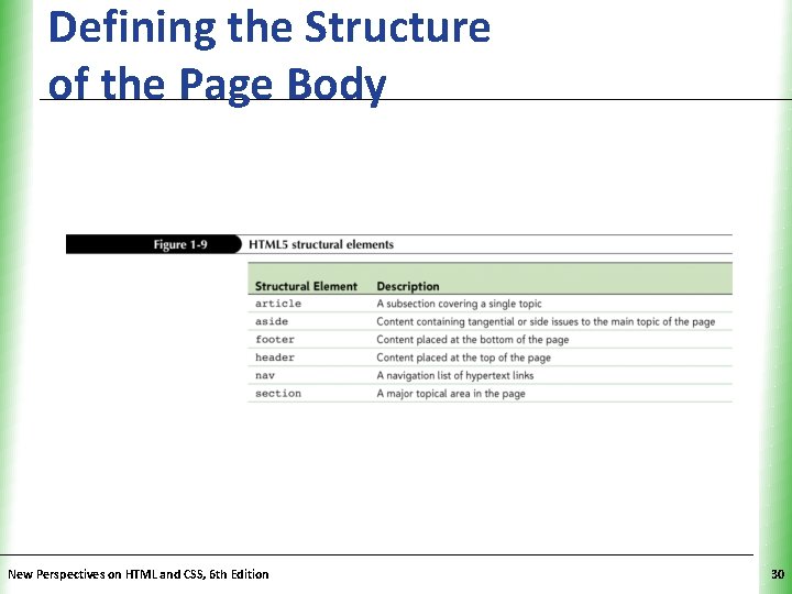 Defining the Structure of the Page Body New Perspectives on HTML and CSS, 6