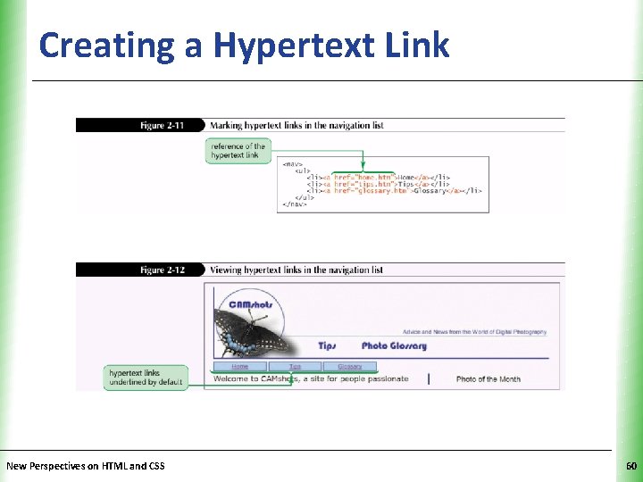 Creating a Hypertext Link New Perspectives on HTML and CSS XP 60 