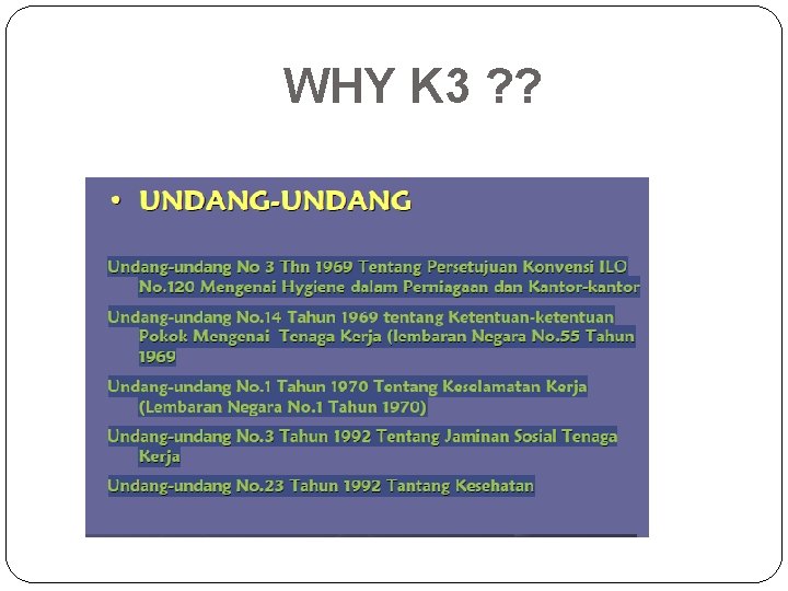 WHY K 3 ? ? 