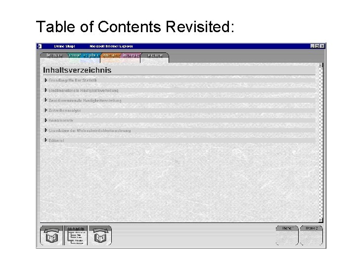 Table of Contents Revisited: 