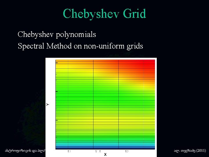 Chebyshev Grid Chebyshev polynomials Spectral Method on non-uniform grids 