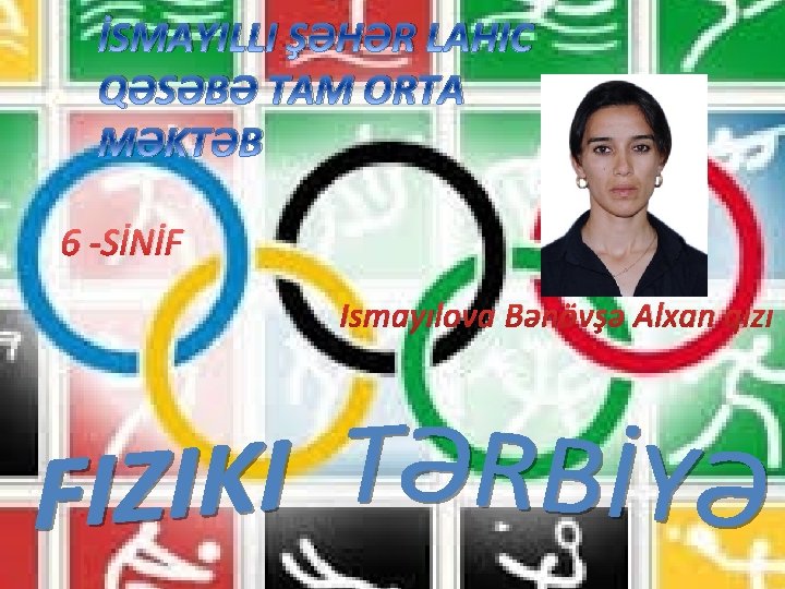 İSMAYILLI ŞƏHƏR LAHIC QƏSƏBƏ TAM ORTA MƏKTƏB 6 -SİNİF Ismayılova Bənövşə Alxan qızı 