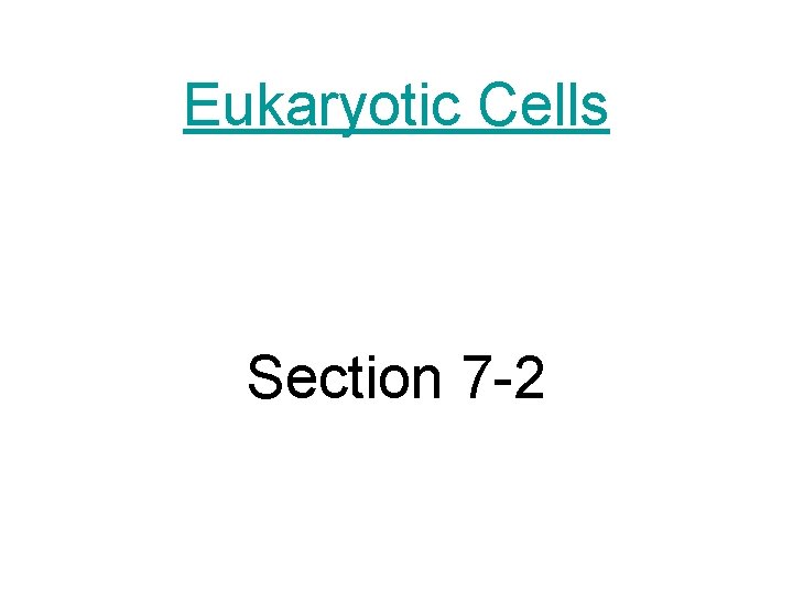 Eukaryotic Cells Section 7 2 Cell Membrane Types