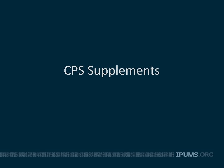CPS Supplements 