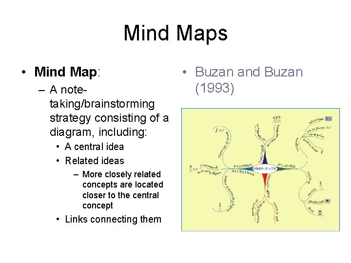 21 Mind Maps • Mind Map: – A notetaking/brainstorming strategy consisting of a diagram,