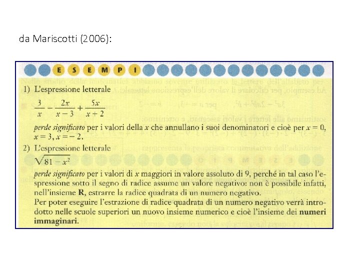 da Mariscotti (2006): 