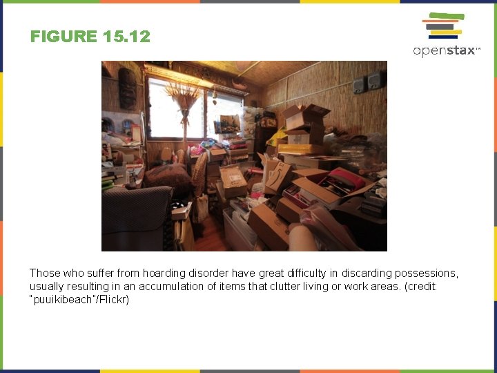 FIGURE 15. 12 Those who suffer from hoarding disorder have great difficulty in discarding