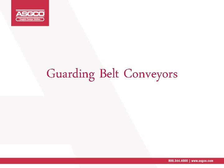 Guarding Belt Conveyors 