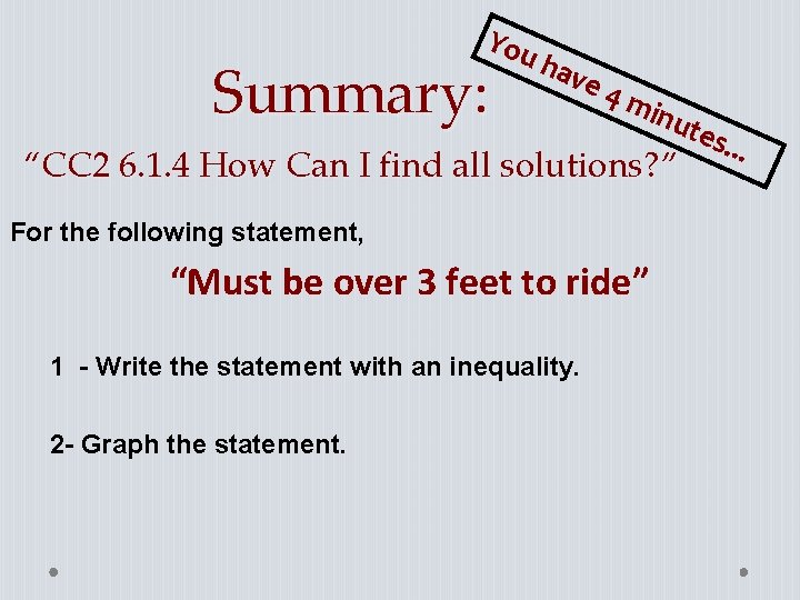 You Summary: hav e 4 min u “CC 2 6. 1. 4 How Can You Summary: hav e 4 min u “CC 2 6. 1. 4 How Can